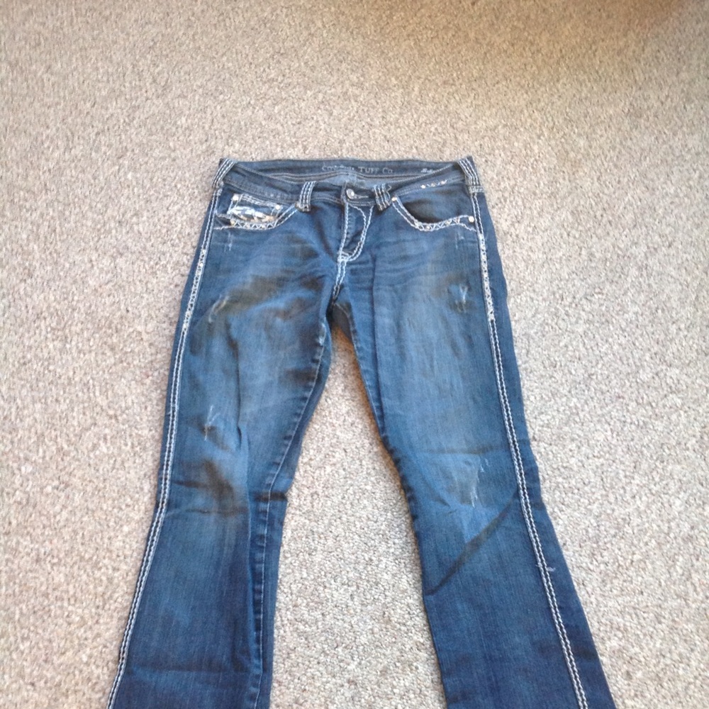 Cowgirl tough boot cut jeans